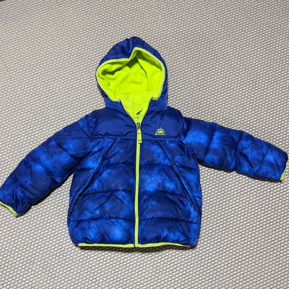 Size 6 Snozu Vibrant Green and Blue Jacket